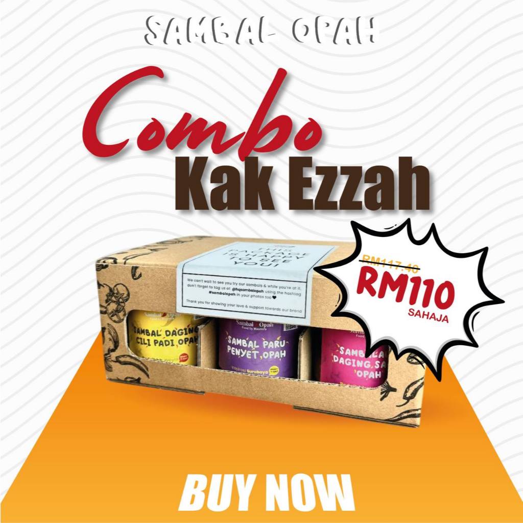 Combo Sambal Opah by Masmira | Sambal Nyet | Sambal Ready To Eat | Sambal Padu | Sambal Nyet