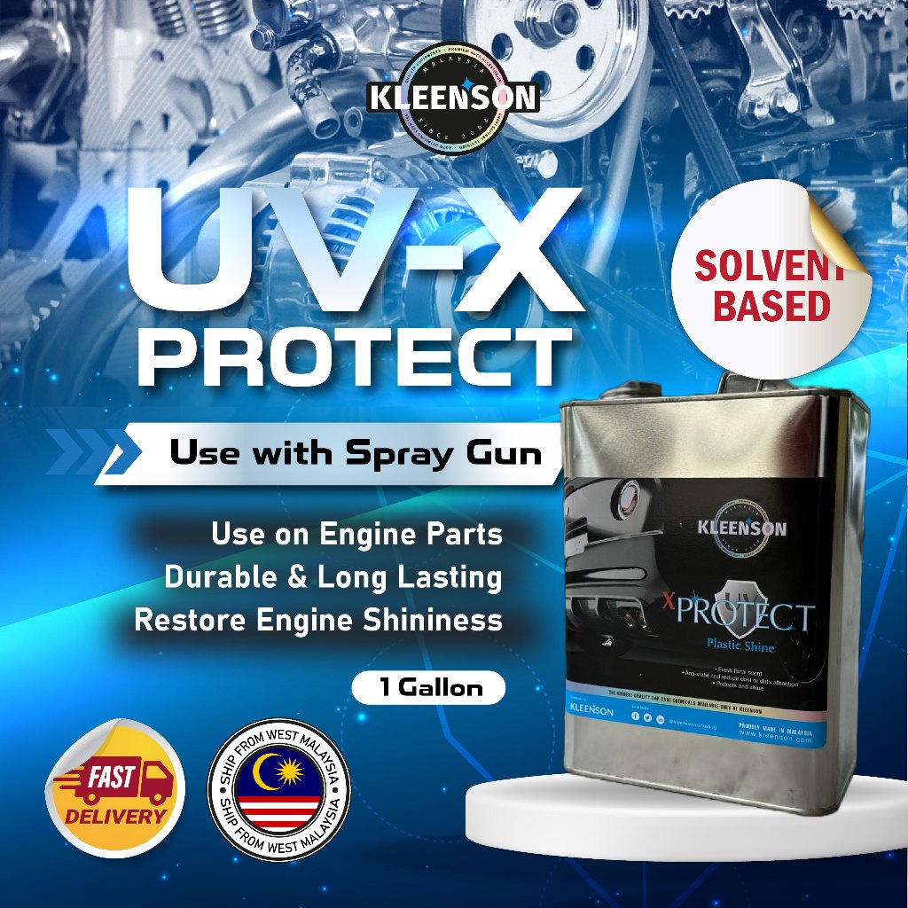【Kleenson】UV-X Protect (SOLVENT BASED) | Engine Coating & Shine | Restore Engine Darkness