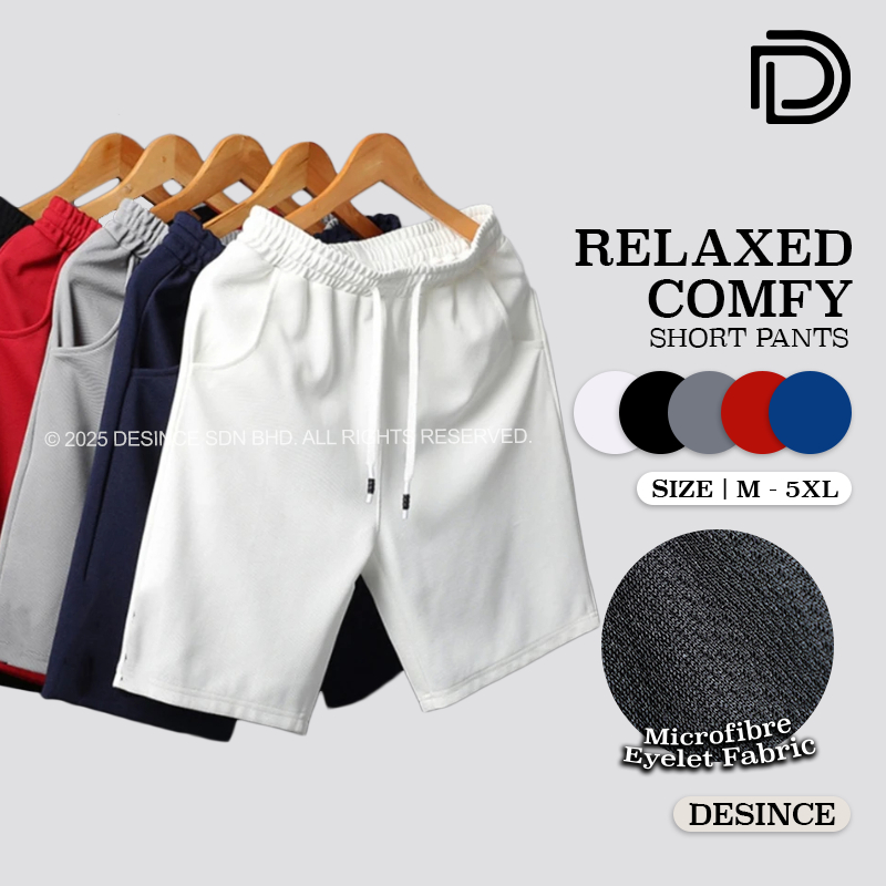 ?? DESINCE Men Casual Shorts Plus Size Short Pants Drawstring Gym Home Comfy Clothing Seluar Pendek Lelaki 男短裤 MP 141