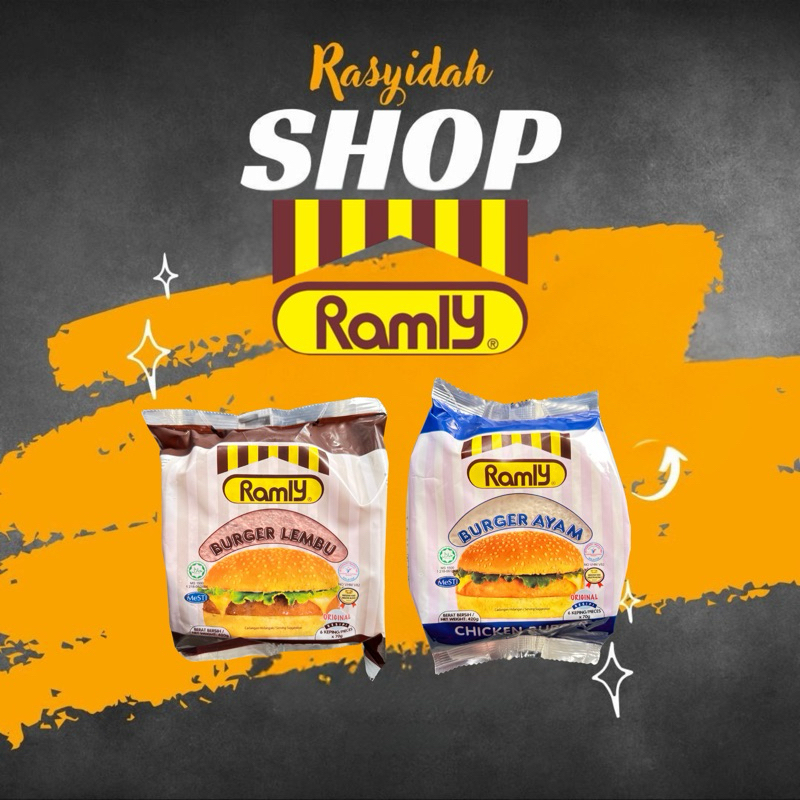 ‼️BURGER RAMLY AYAM DAN DAGING LEMBU‼️