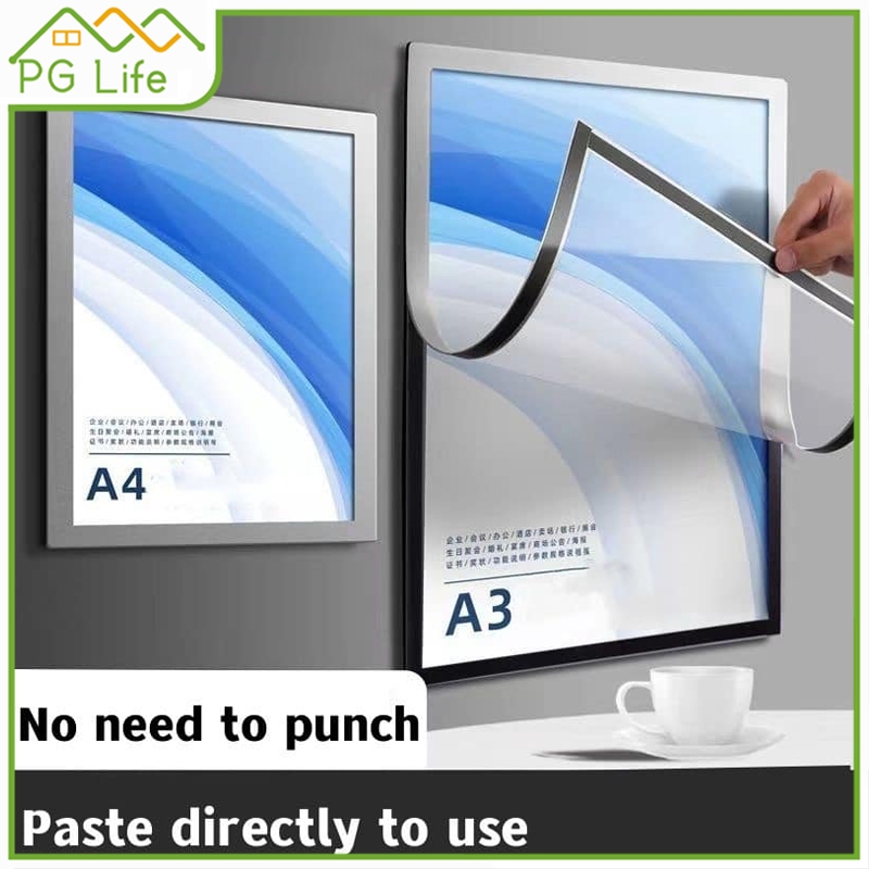 Magnetic Display Frame A3 A4 A5 Display Board Wall Stick Certificate Office Adhesive Wall Frame Gambar 磁吸相框