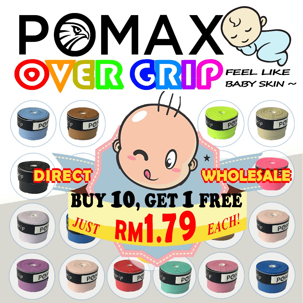 Pomax G202 Badminton Racket Over Grip (buy 10 free 1 or buy 50 free 10)