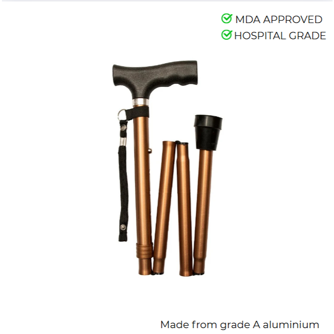 [Lulus KKM] Medical Folding Stick / 1 Leg Walking Portable Stick Walking Stick Hiking Trekking Tongkat Tangan