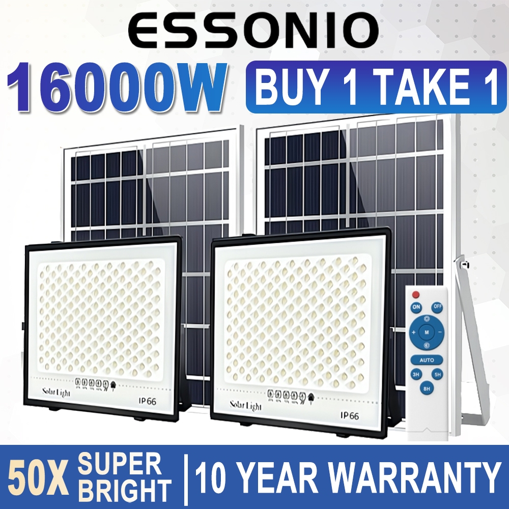 ESSONIO 16000W Lamp Solar BUY 1 TAKE 1 Solar Light LED Solar Sportlight Outdoor Street Light Waterproof With Remote