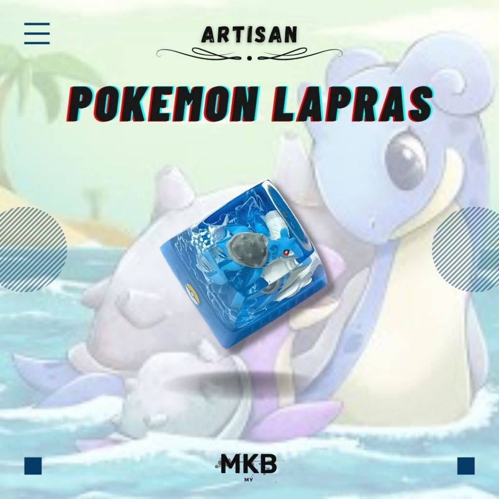 Artisan Pokemon Keycap for Mechanical Gaming Keyboard - Lapras