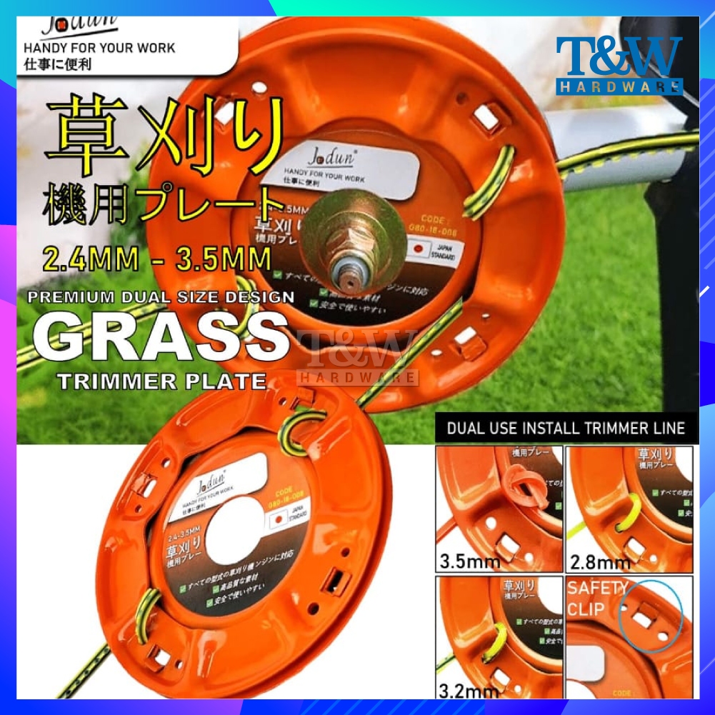JODUN BRAND 2.4-3.5MM Premium Dual Use Design Orange Grass Trimmer Plate For Trimmer Grass (Piring Mesin Potong Rumput)