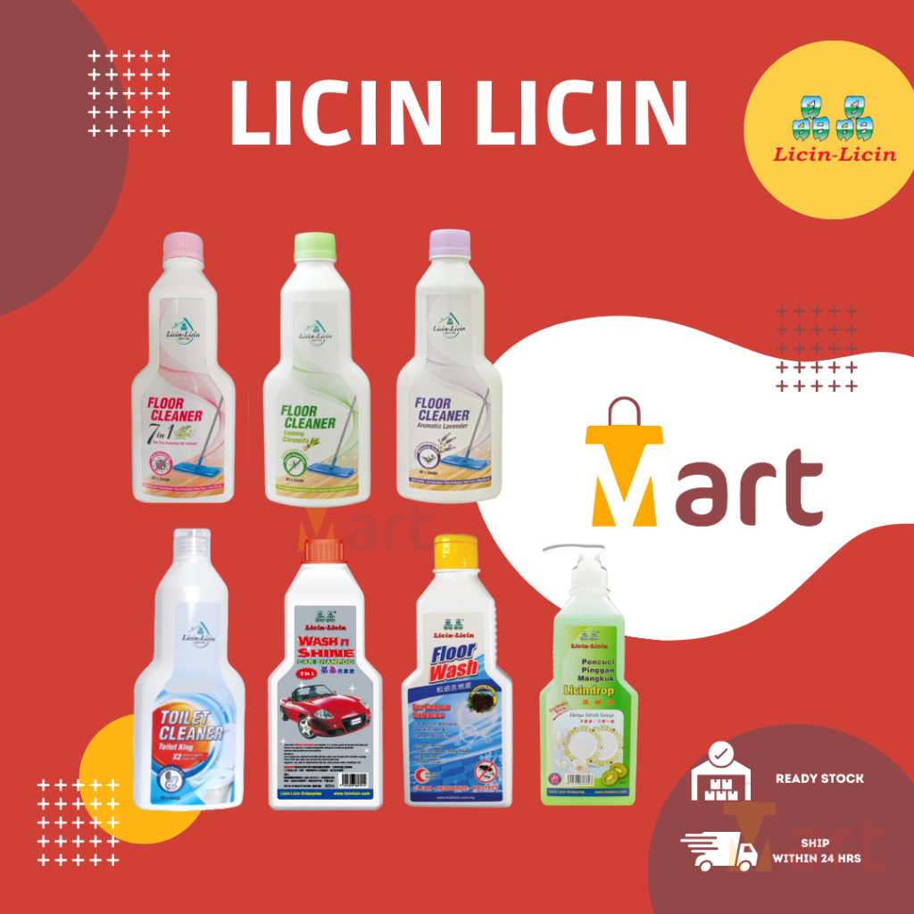 Mart.com < READY STOCK >  Licin Licin 7 in 1 Floor Cleaner /Serai Wangi /Lavender /Toilet King /Car Shampoo/ Floor Wash