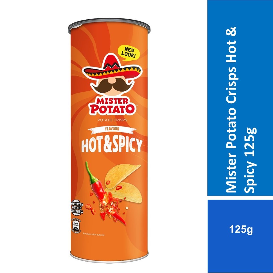 Mister Potato Crisps Hot & Spicy 125g