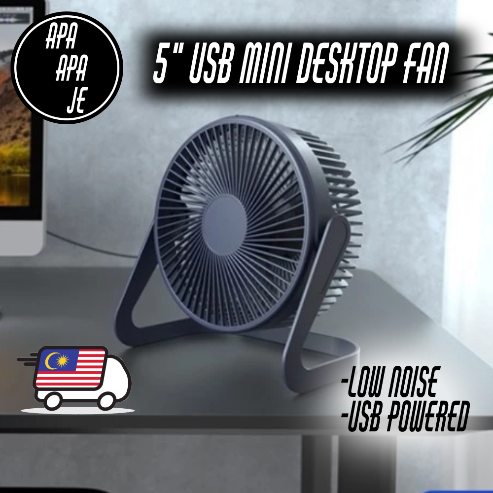 5 inch USB Fan Portable Fan Camping Fan Mini USB Desktop Fan Office Table Fan Kipas Mini USB Kipas Kipas Meja Kipas 5"
