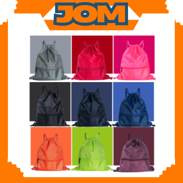 Gymsack Tuition Bag Tuisyen Waterproof Drawstring Bag Outdoor Hiking Bag Cycling Leisure Bag Sports Backpack Gymsack