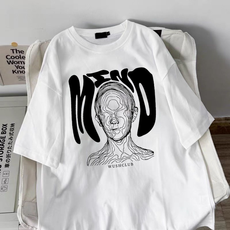 American women clothing | Oversized Crew Neck T-shirt 100% cotton | HIPHOP print  stylish casual tops