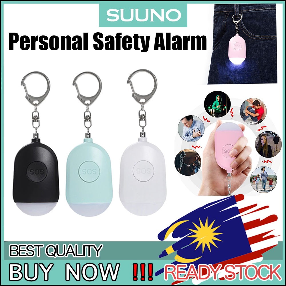 Personal Alarm Self Defense Alarm Keychain Emergency LED Flashlight USB Rechargerable Women Girl Kid