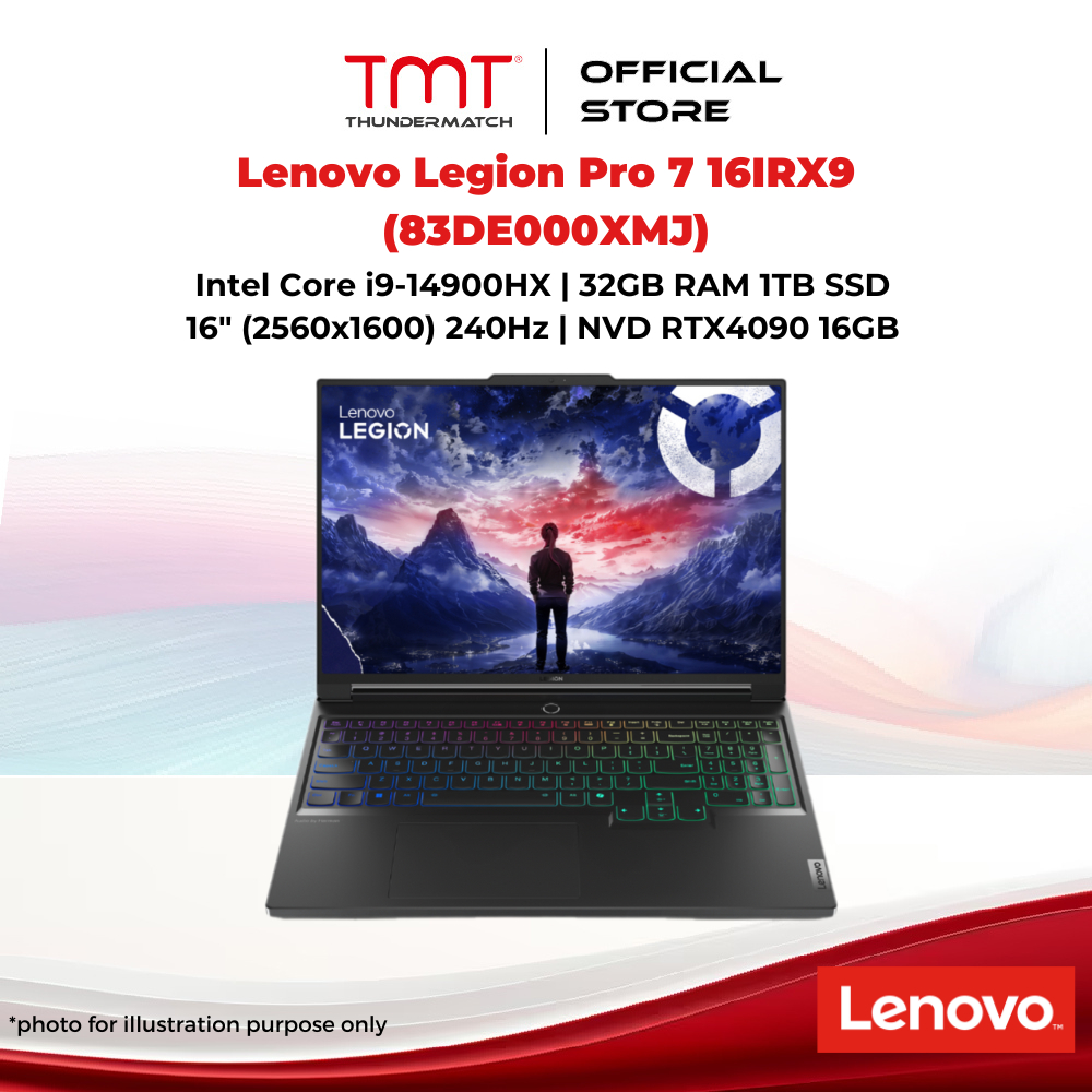 Lenovo Legion Pro 7 16IRX9 (83DE000XMJ) Gaming Laptop | Intel Core i9-14900HX | 32GB RAM 1TB SSD | 1