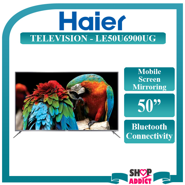 Haier 50" Television LED 4K UHD Android TV LE50U6900UG with Bluetooth Connectivity Voice Control