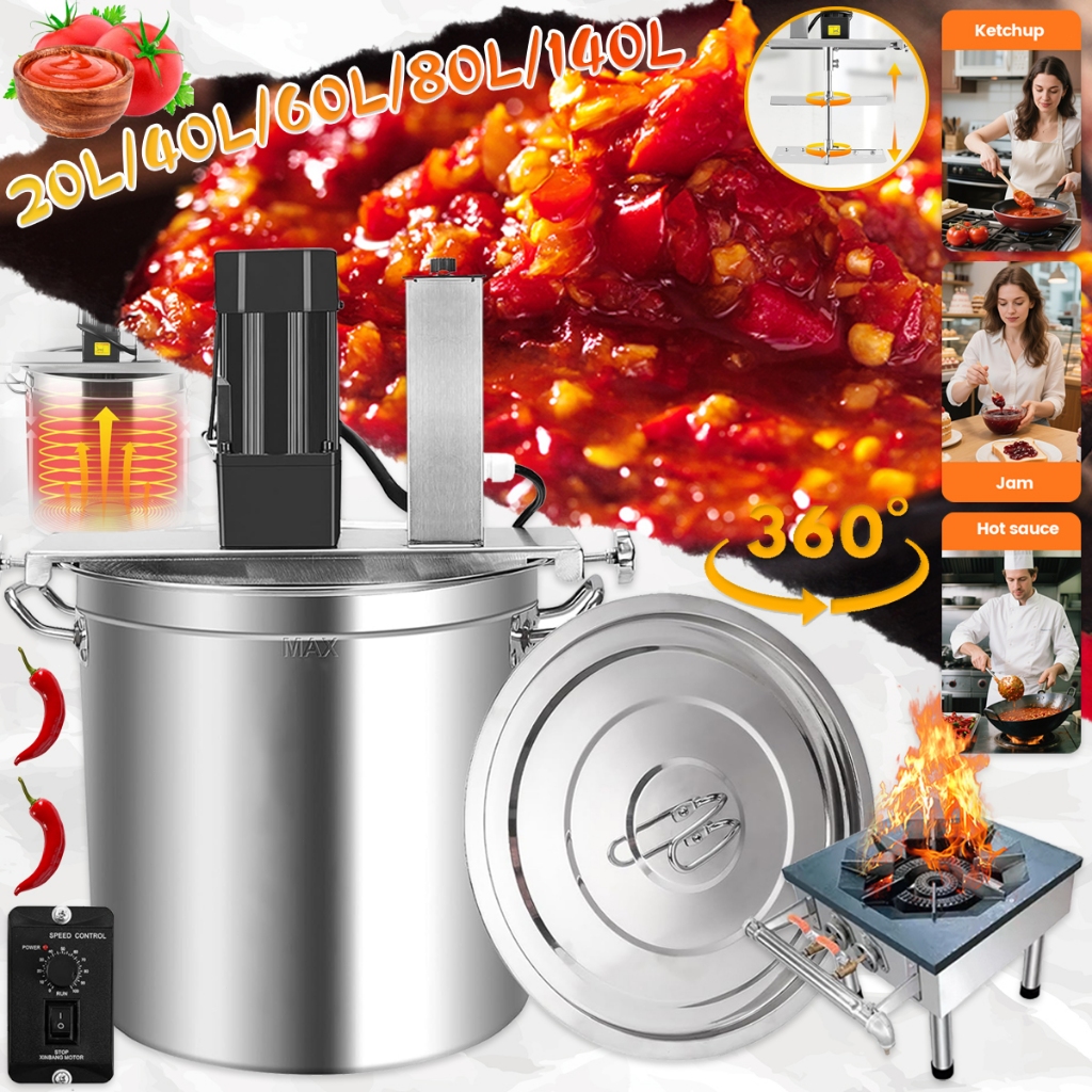 Automatic Cooker Mixer Stir Frying Pot Stirrer Sauce Sambal Paste Pes Cooking Machine Mesin Pengacau Sos Stirring 炒料机