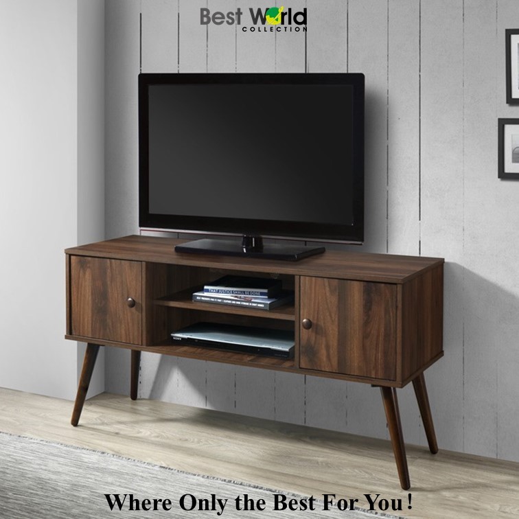 SCANDI TV Cabinet with 2 Doors/Kabinet Tv Dengan 2 Pintu -TV 8002 (Columbia Walnut / Espresso / Rustic Gray / Wotan Oak)