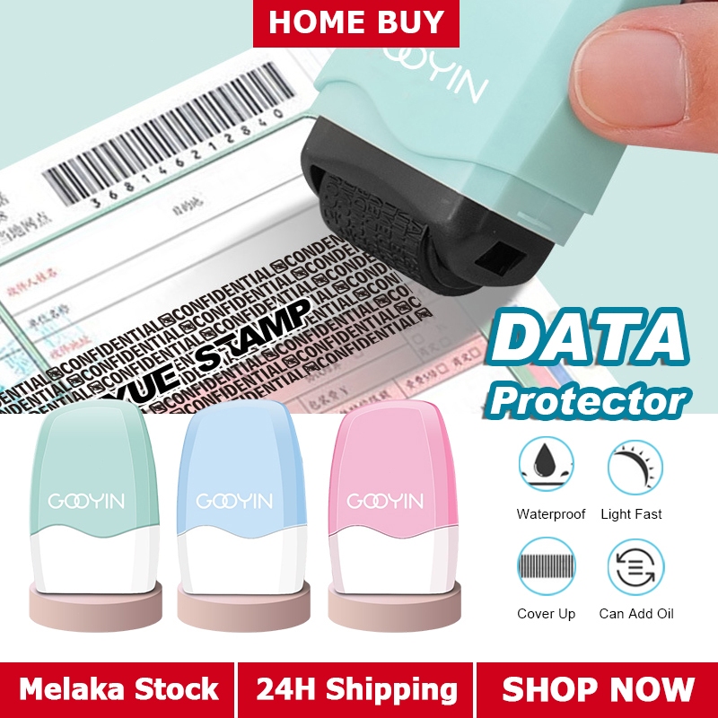 Theft Protection Roller Stamp Ink for Privacy Confidential Data Guard Your Security Stamp Roller Privacy Seal Roller
