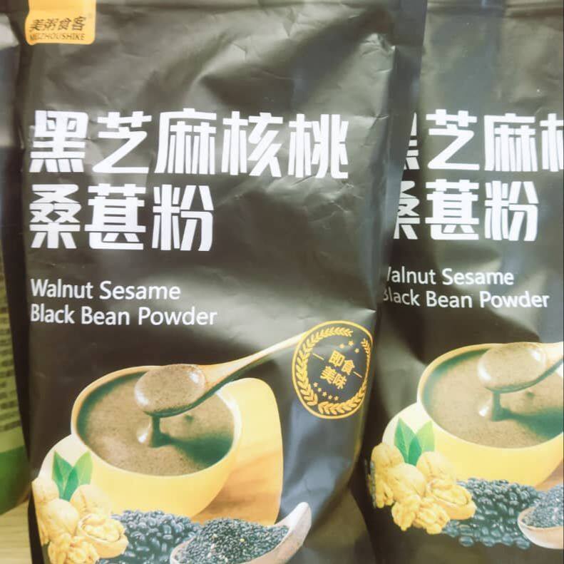 美粥食客黑芝麻核桃桑葚粉 500G WALNUT BLACK SESAME BLACK BEAN POWDER 500G