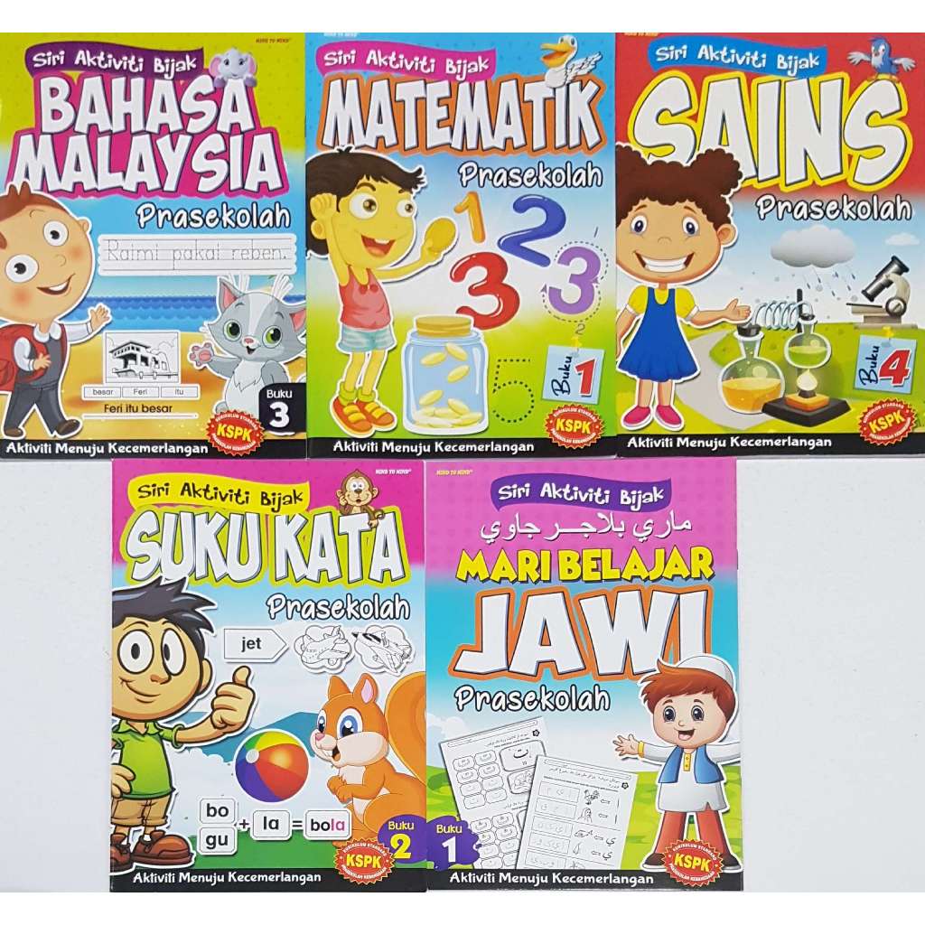 Siri Aktiviti Bijak . BM/Matematik/Sains/Suku Kata/MB Jawi . MTM . { READY STOCK } I 25