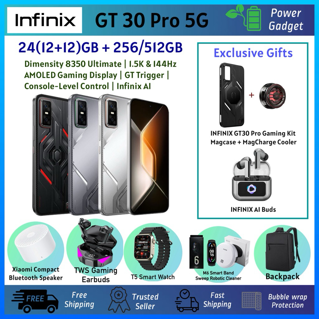 INFINIX GT 30 Pro 5G | 24GB(12+12)RAM 256/512GB | 8350 Ultimate | Gaming Phone 5G | 67W Supercharge