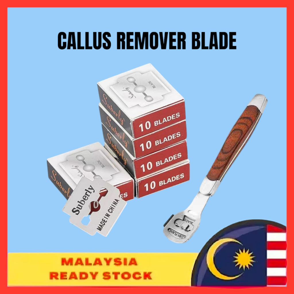 【READY STOCK 现货】10pcs Callus Remover Blades Foot Pedicure Cuticle Shaver Buang Kulit Kaki Pisau Pengikis 去角质替换刮刀片去除鸡眼修脚皮