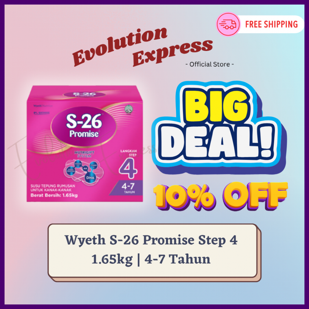 S26 Promise Step 4 (1.65kg) - Kids Growing-Up Formula 3+ Years | Supports Brain & Strength