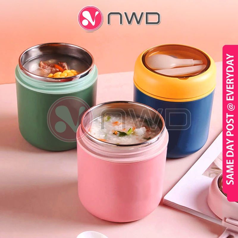 《 ???? ???? 》 Stainless Steel Food Jar Thermal Container Insulated Baby Soup Cup Portable Lunch Box Bekas Makanan 保温汤杯