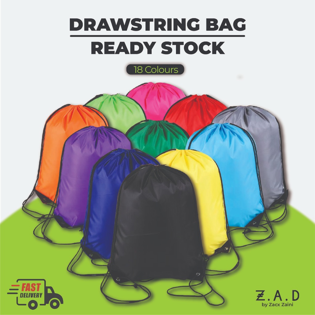 Drawstring Polyester Bag Murah 210D  Bag Outdoor Storage Bag Nylon Travel Backpack Multifunction