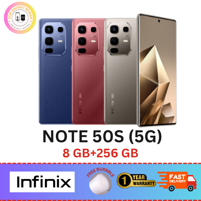 Infinix NOTE 50S 5G 256GB+8GB(UP TO 16GB) *FREE Phone Strap* | Dimensity 7300 Ultimate 4nm | Curved Gorilla Glass