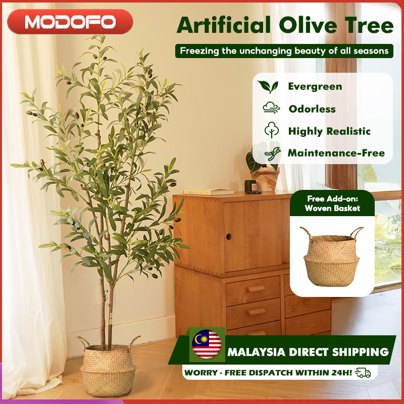 Artificial Olive Tree with Basket Pokok Hiasan dalam rumah Faux Olive Trees Indoor Fake Potted Plant Home Decoration