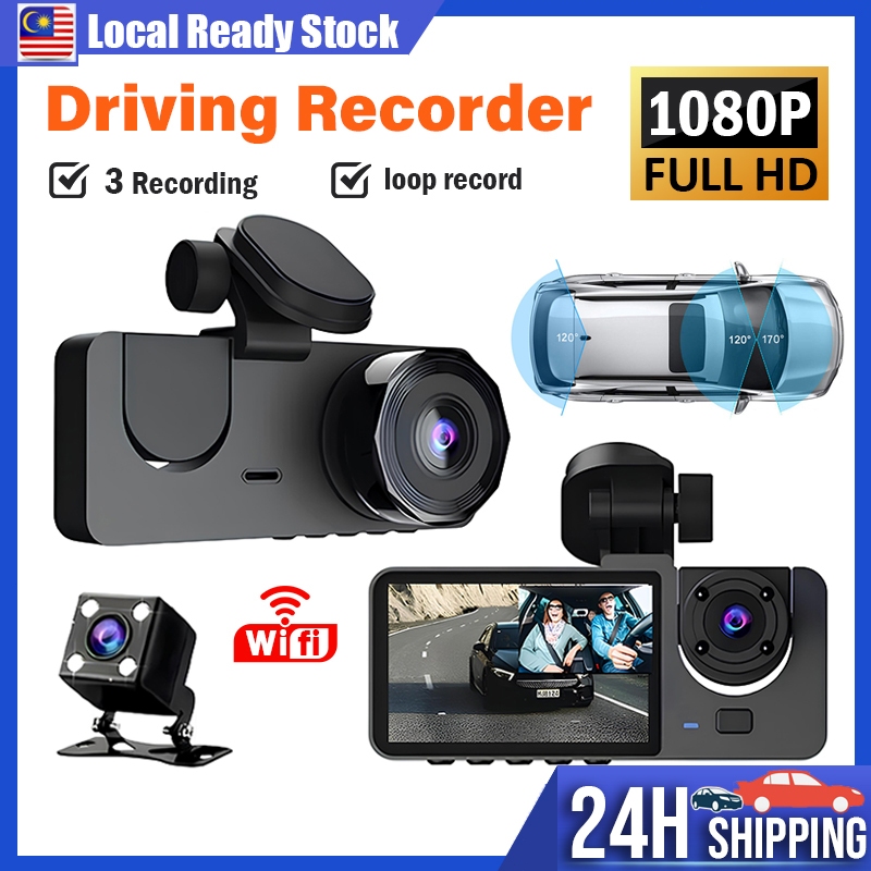 4K 1080P Dash Cam Car Front And Rear Car Dashcam 3 Camera View Camera Recorder Car DVR Driving Recorder 行车记录仪 行車記錄儀