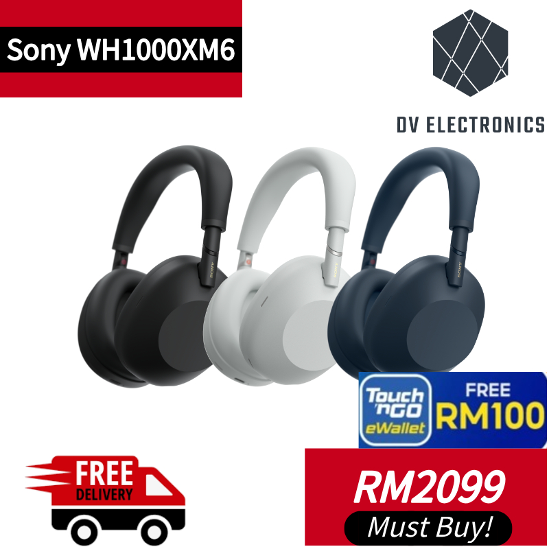 [FREE TNG 100] Sony WH-1000XM6 / WH-1000XM5 Wireless Bluetooth Over the Ear Active Noise Cancelling Headphones