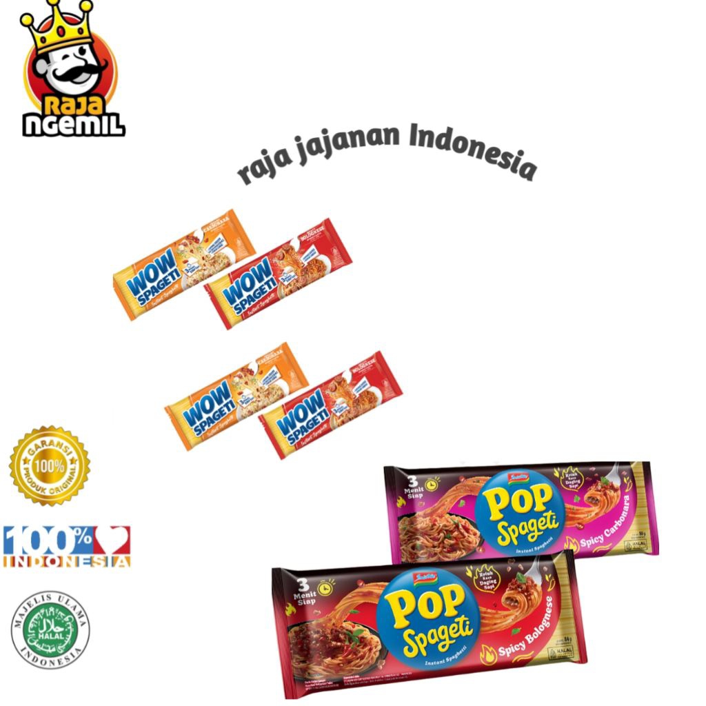 wow spaghetti dan pop spagethi carbonara dan bolognese ready ramen yes