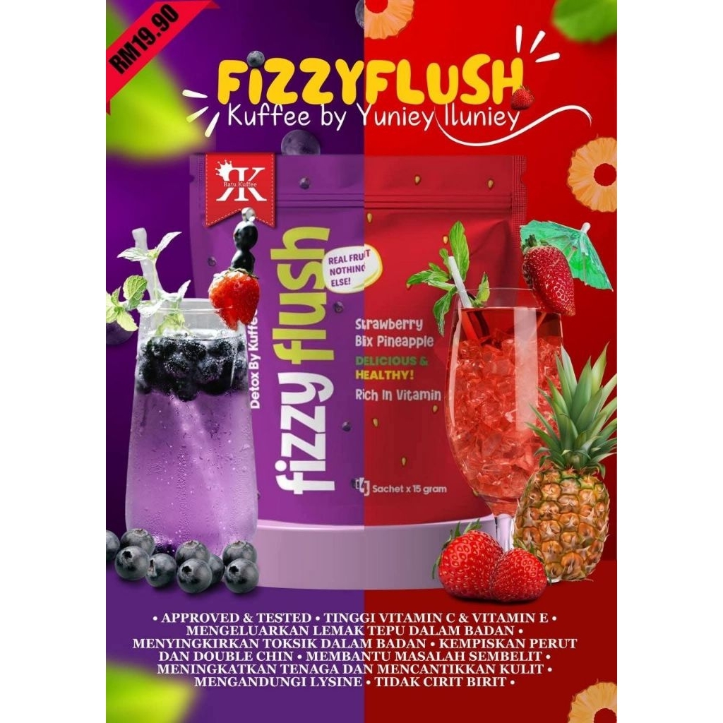 [Original HQ] Fizzy Flush by Kuffee – Bukan Sekadar Sedap, Tapi Bantu Cuci Dalaman & Buang Angin! Coffee Premix