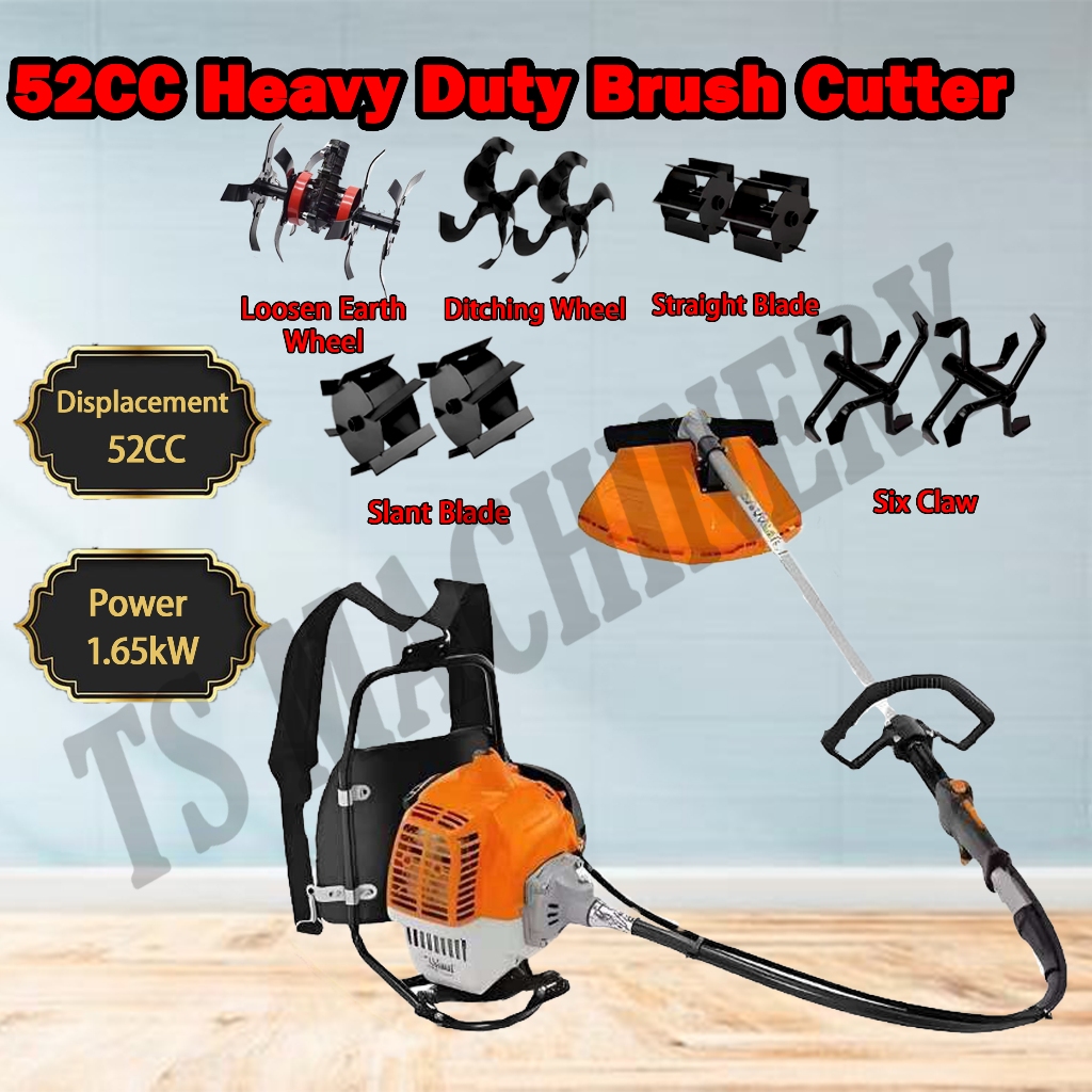 [𝐇𝐞𝐚𝐯𝐲 𝐃𝐮𝐭𝐲]52cc Brush Cutter Grass Trimmer Multi Function Easy Starter Mesin Rumput Potong Rumput