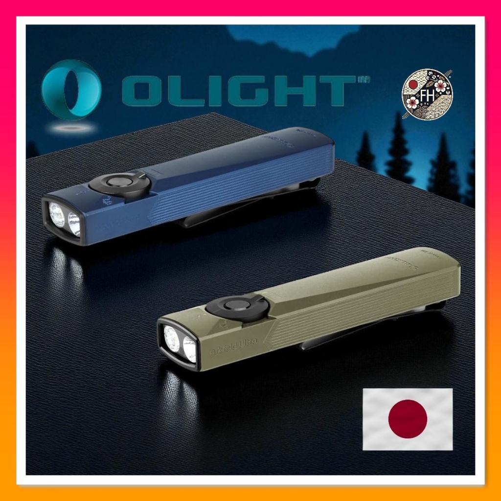 OLIGHT Arkfeld Ultra EDC Light - 1400 Lumens, Aviation Aluminum, Shockproof, IPX7 Waterproof, Ultra-Slim Emergency Light, Dirt-Resistant, Fluorescent Tester, Rechargeable for Construction and Mountain Rescue (Available in Cold White, Neutral White, Olive