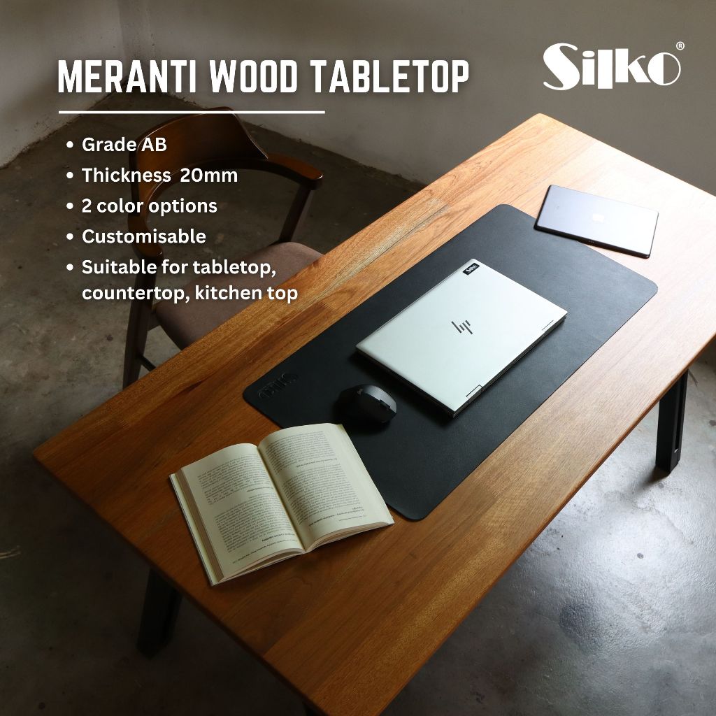 SILKO Meranti Wood Board 20mm table top size for counter top/Table top/kitchen top/study table