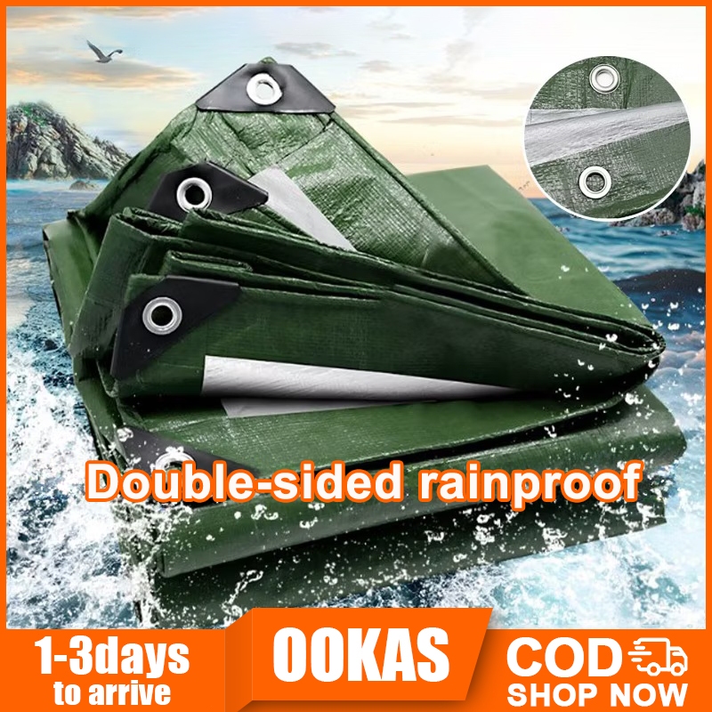 OOKAS Tarpaulin waterproof/Waterproof Canvas Thickened outdoor tent cloth/Canopy Kanvas Khemah 防雨篷布