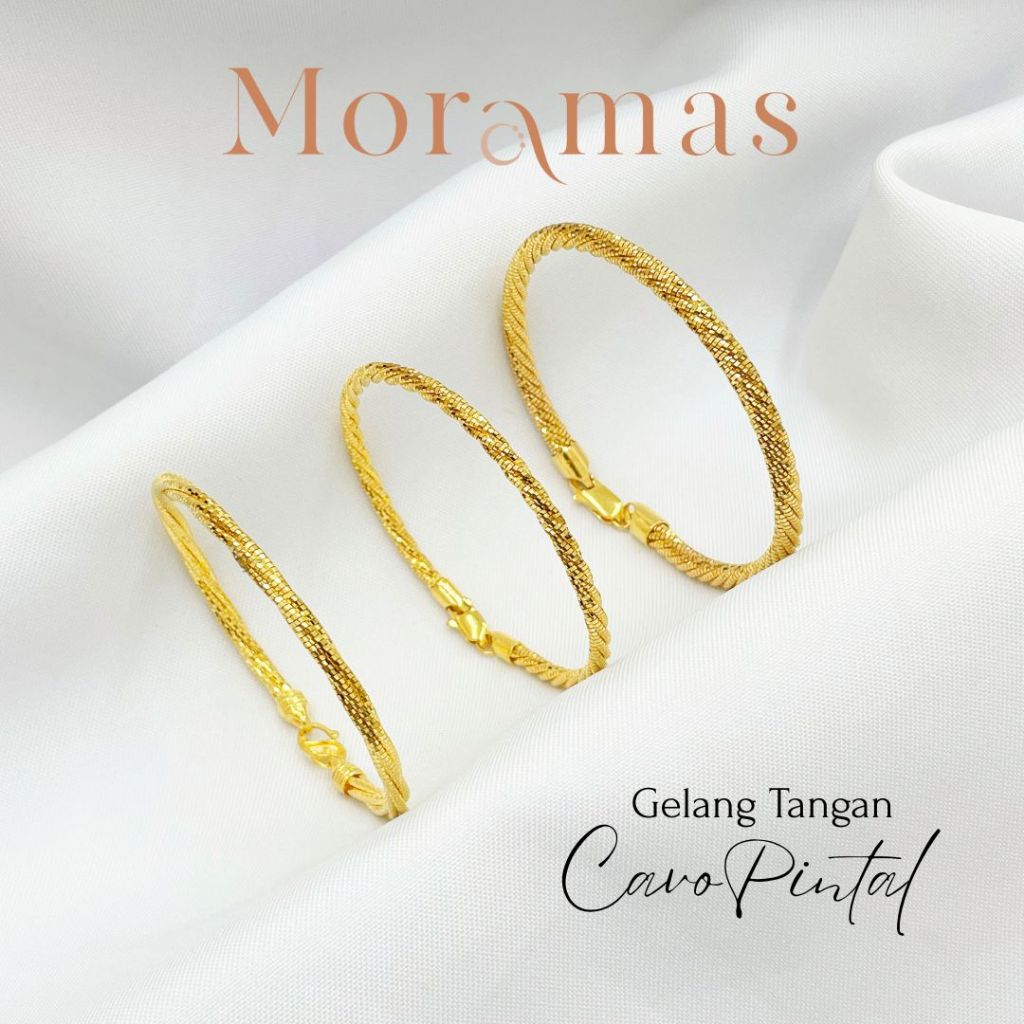 Moramas CAVO TWIST ITALIAN Bangle 916 Gold/ Gelang Tangan CAVO PINTAL ITALY Emas 916/CAVO意大利扭结手镯916金