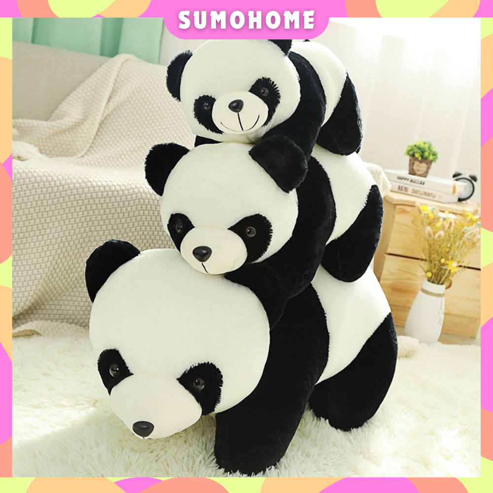 Panda Plushie Pillow Gift 20cm/30cm/40cm/50cm/70cm - Lembut & Comel | Hadiah Hari Jadi Kanak-Kanak