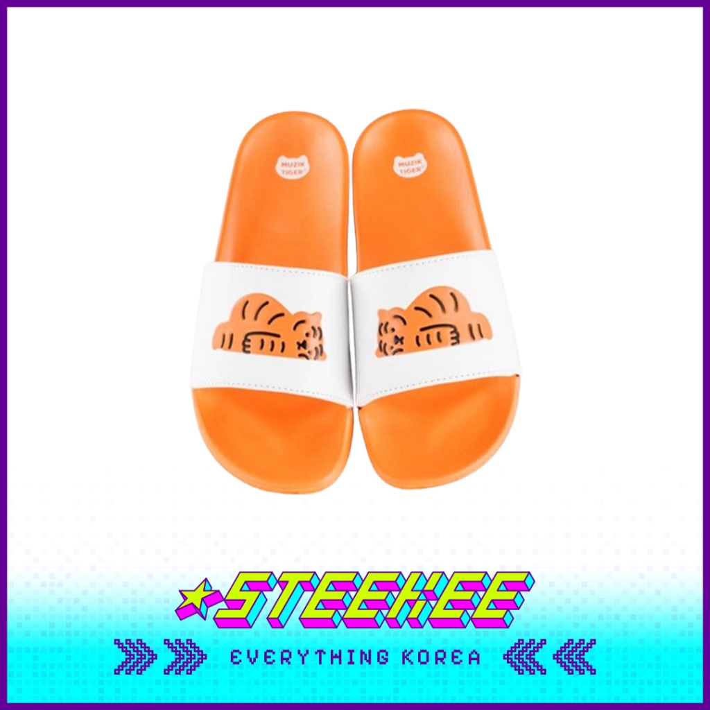 MUZIK TIGER Rubber Unisex Slip-on Slippers Orange by Steekee Korea 2587