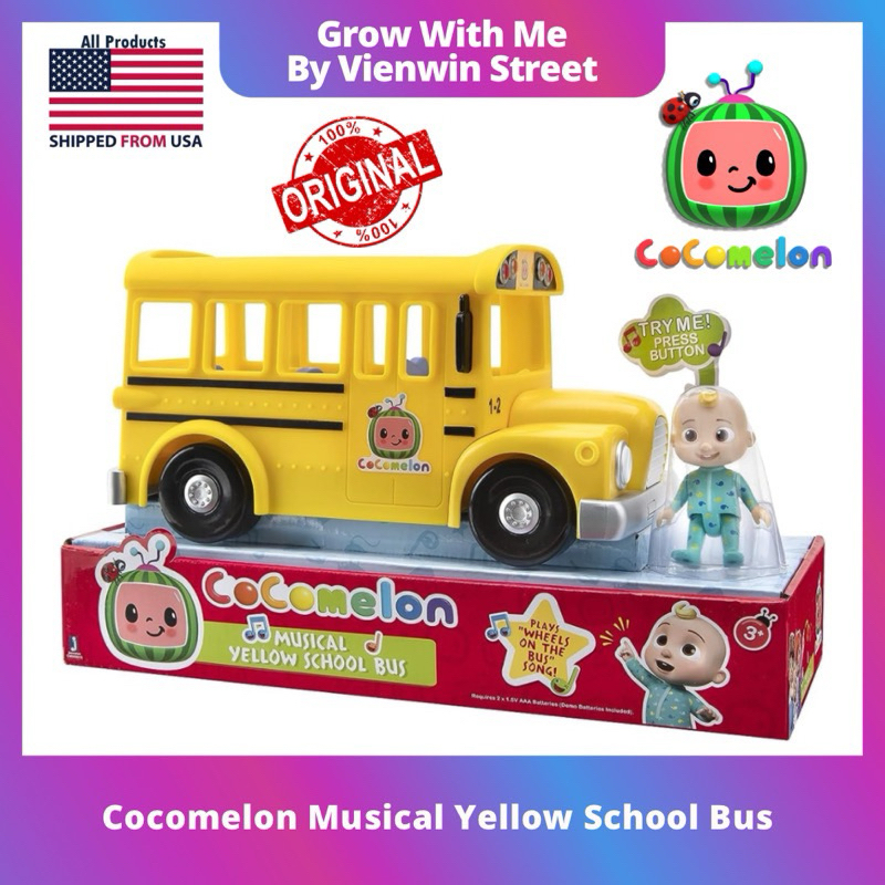 ReadyOriginalCocomelon Musical Yellow School Bus | JJ Baby Toys Wheels Fisher Price Leapfrog Vtech Car