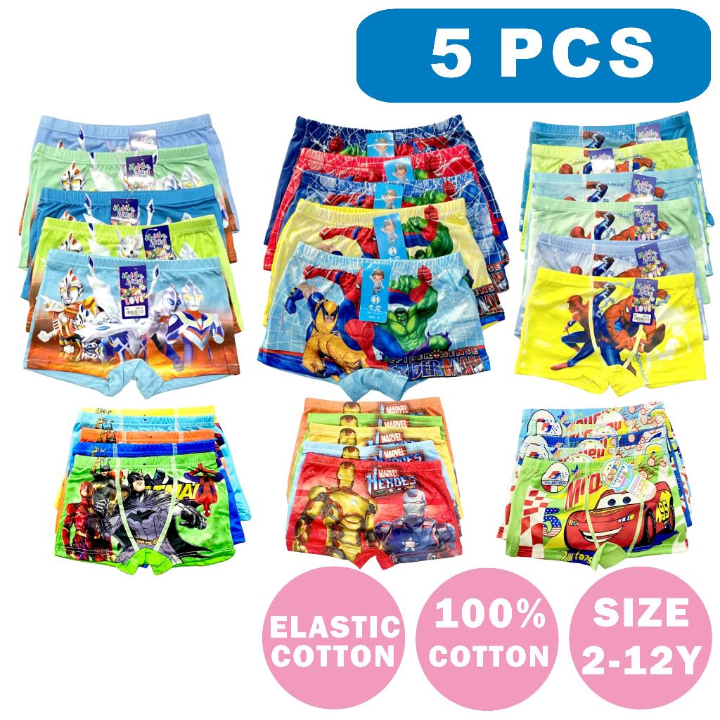 [5Helai/Set] Seluar Dalam Budak Lelaki Underwear Kids Boxer Boy Panties Children Cartoon Printed