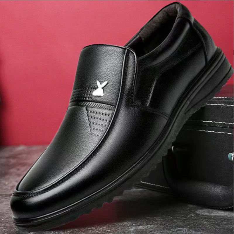 【Shipping From Malaysia】PU Leather Black Formal Shoes Kasut Kulit Hitam Lelaki Office Pejabat For Men