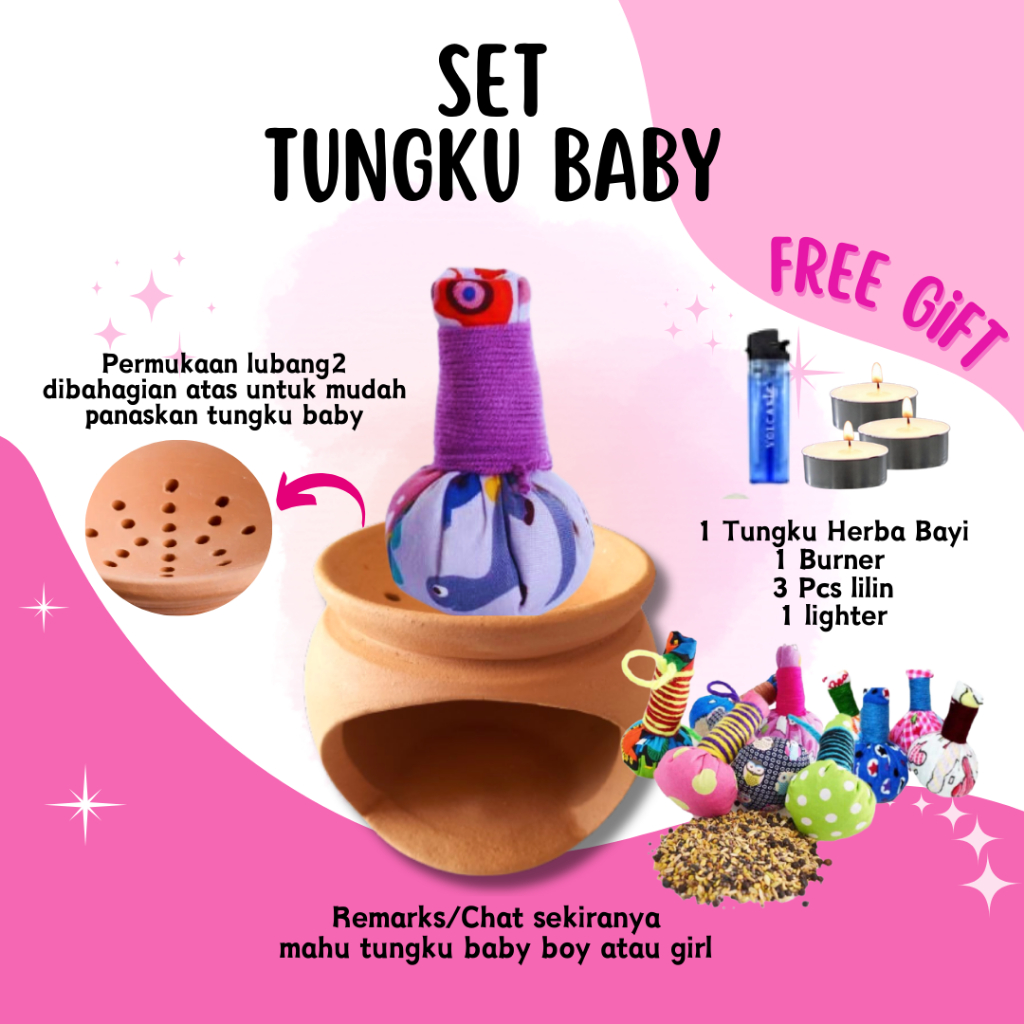 SET TUNGKU HERBA BABY | TUNGKU BAYI | BURNER TUNGKU BABY | SET BERPANTANG | SET BERSALIN