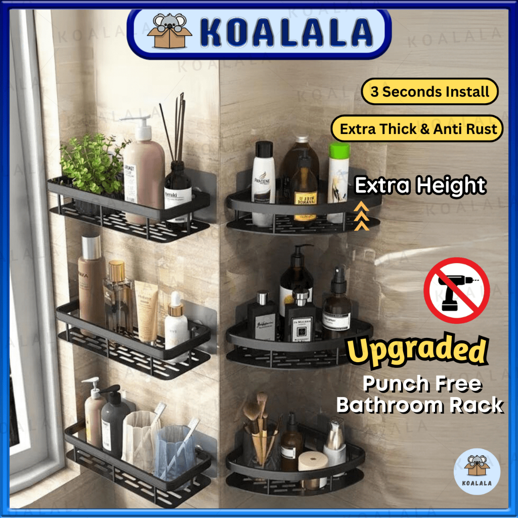 Bathroom Rack Bathroom Shelf Corner Shelf Bathroom Storage Toilet Rack Rak Bilik Mandi 浴室置物架