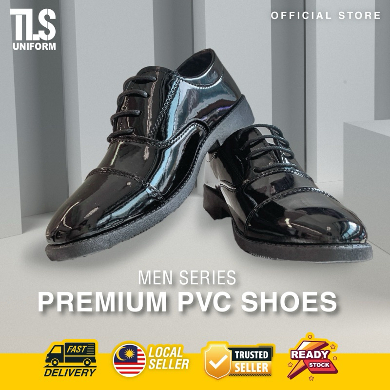 TLS PVC Shoes/ Kasut Potong Kilat/Kasut Kilat/男装鞋/Kasut Kadet/Formal Shoes/Kasut Pengantin Lelaki/Office Shoes