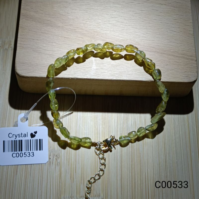 Natural Green Tourmaline Bracelet 4+mm 天然 绿碧玺 手链 [ C00533 ]