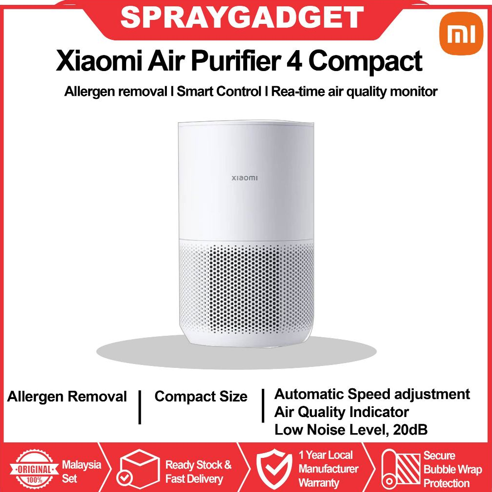 Xiaomi Smart Air Purifier 4 Compact l Control l Low Noise Level l Size 🎁Xiaomi
