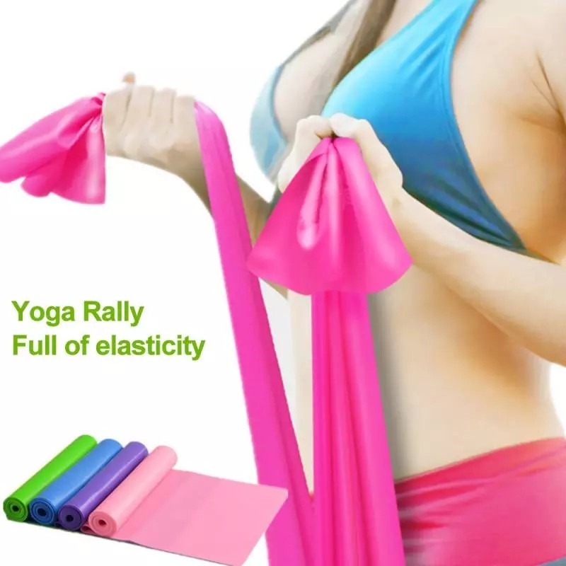 Colorful Fitness Yoga Elastic Strap Stretch Rubber Resistant Slimming Exercise Band
